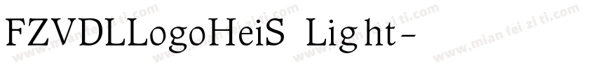 FZVDLLogoHeiS Light字体转换